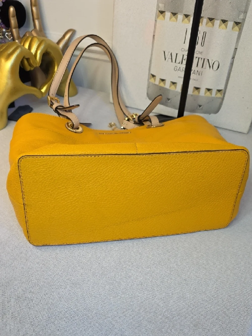 Michael Kors Bedford top zip pocket tote- vibrant yellow. - Picture 7 of 7